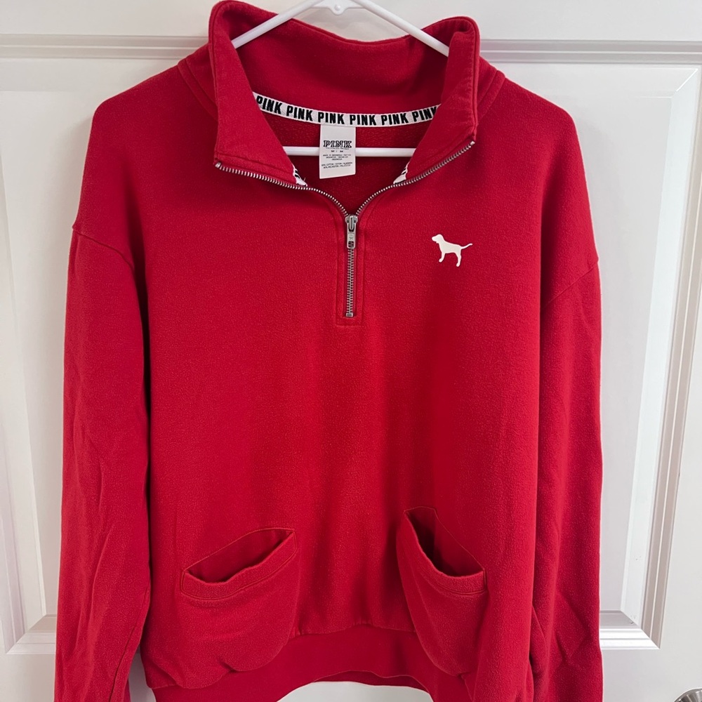 Victoria's Secret Pink Red Zip-Up